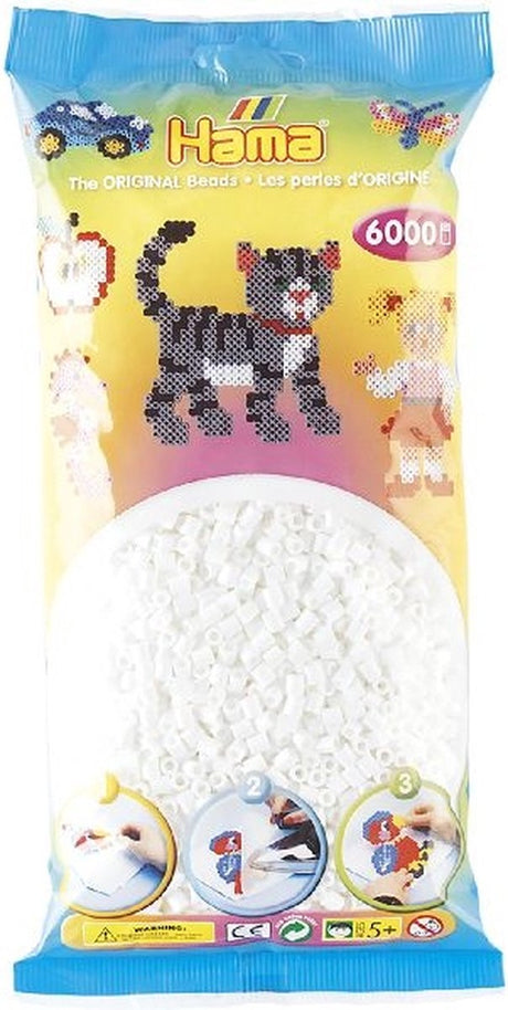 Hama Bügelperlen 6000 Stück weiß