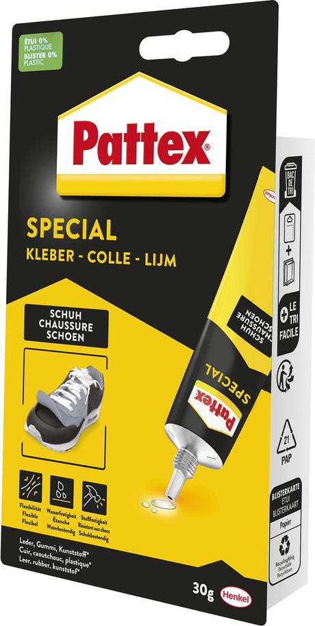 Pattex Spezialschuh-Schuhkleber | 30g | Schuh| Lederkleber | Klebstoffe für die Schuhreparatur | Schuhkleber restaurieren!