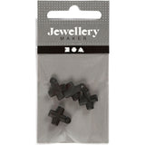 Creativ Firmenkreuz, Größe 10x10 mm, Lochgröße 1,5 mm, schwarz, 4 Stück 1 Box