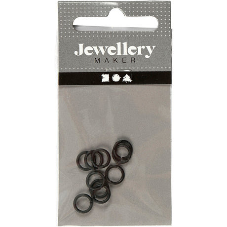 Creativ Firmenringe, Größe 7 mm, Stärke 1 mm, schwarz, 50 Stück 1 Box