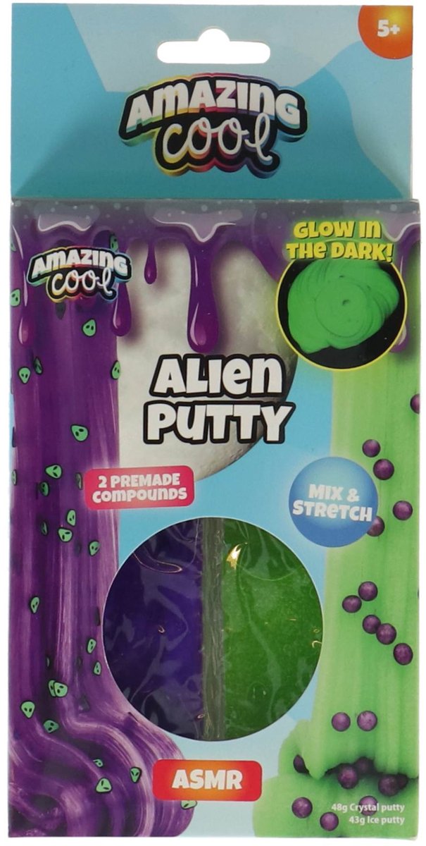 Erstaunlich coole, dehnbare Sand-Alien-Knetmasse | 6 Stück