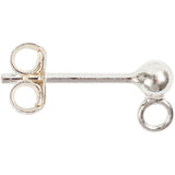 Creativ Company Ohrstecker, L: 13 mm, Silber, 10 Stück, 1 Box