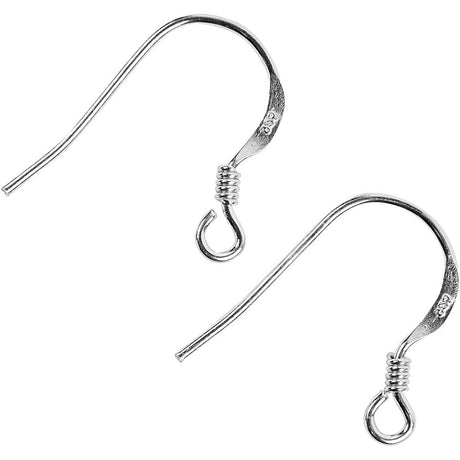 Creativ Company Ohrringhaken, L: 14 mm, Silber, 10 Stück 1 Box