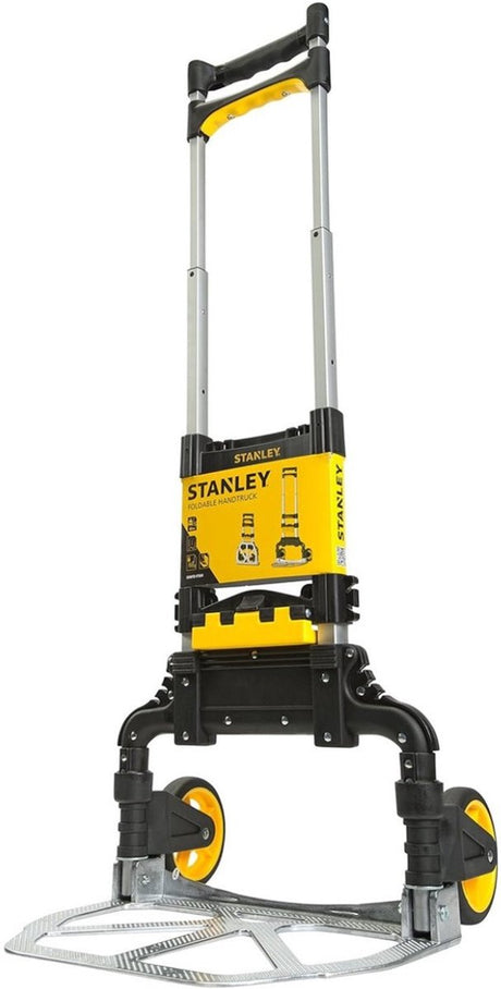 Stanley opvouwbare steekwagen sxwtd-ft501 - max. 60kg - met krathouder - lichtgewicht aluminium - 40 x 41 x 100 cm - zwart geel