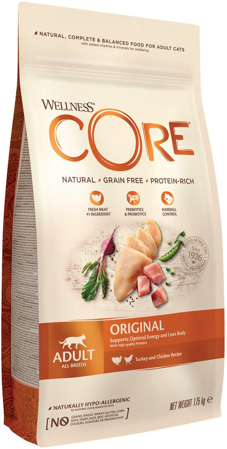 Wellness core grain free cat original kalkoen kip - kattenvoer - 1.75 kg