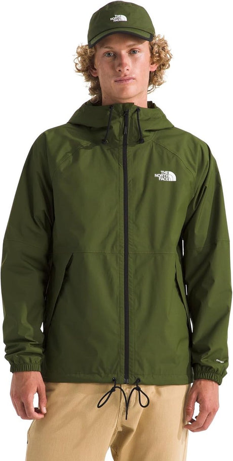 The north face m antora rain hoodie heren outdoorjas - woodland green xxl