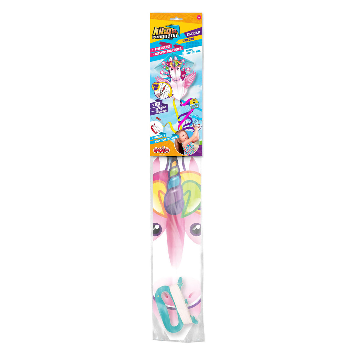 Kites Ready 2 Fly - Pop -up Nylon Vlieger Unicorn