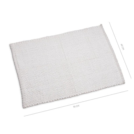 Wicotex Badematte Classic Braid 60x90 weiß