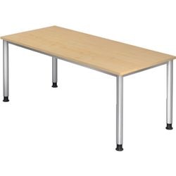 Bach Schreibtischhammer HS19 3 S Aluminium, melaminbeschichtete Spanplatte Beige, Grau