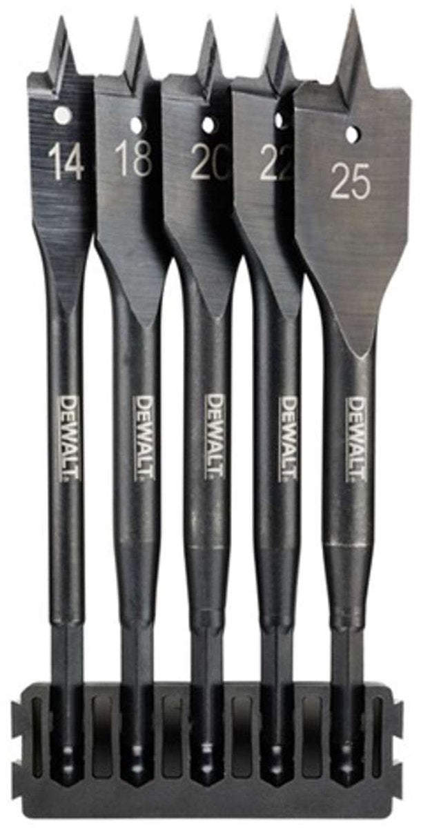 Dewalt-Zubehör – 5-teiliges Set flacher Holzbohrer dt70833