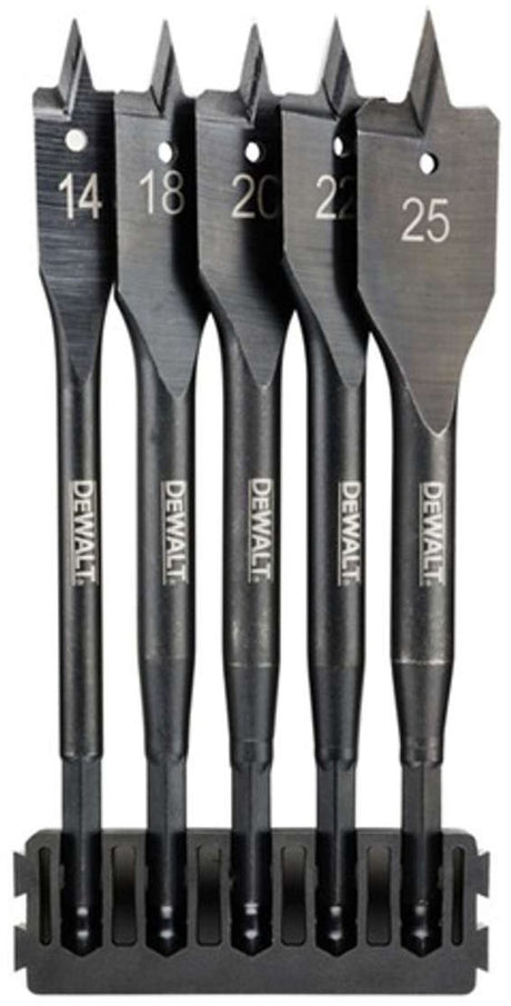 Dewalt-Zubehör – 5-teiliges Set flacher Holzbohrer dt70833
