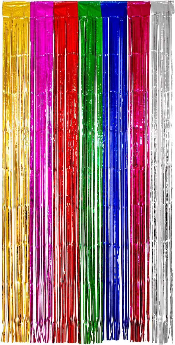 Folat party products folat - deurgordijn folie multikleur 2x1 meter