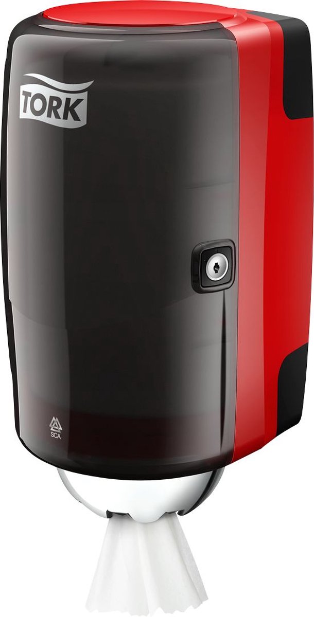 Tork centerfeed dispenser ® mini, zwart rood