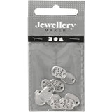 Creativ Company Schmuckanhänger, L: 12 mm, B: 8 mm, Lochgröße 1 mm, versilbert, 10 Stück 1 Box