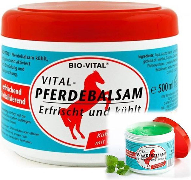 Bio-Vital-Pferdebalsam-Gel mit Eukalyptusöl, 500-ml-Dose