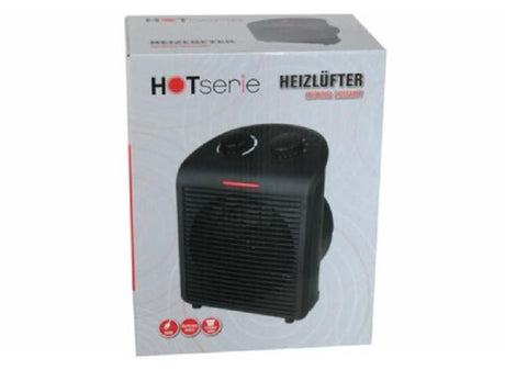 Abi Heizlüfter 2000 W schwarz mit 2 Heizstufen und Kaltluftfunktion