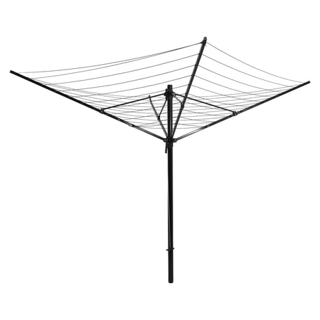 Trockenmühle 60 m aus schwarzem Stahl und Aluminium mit Bodenhülse ø5 cm