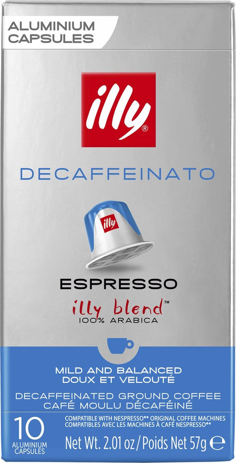 Illy Espresso Decaffeinato Kaffeetassen – Intensität 5 9 – 10 x 10 Kapseln