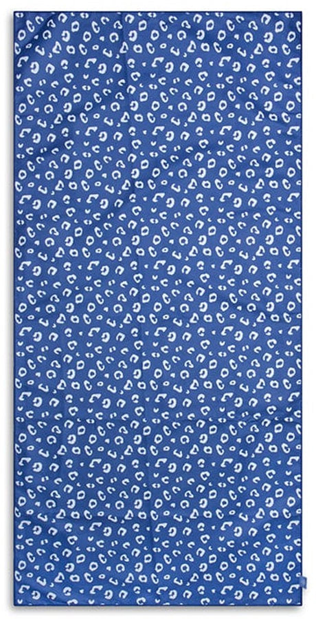 Badeutensilien – Strandtuch – 135 x 65 cm – Handtuch – Leopardenmuster – schnell trocknende Mikrofaser – Blau