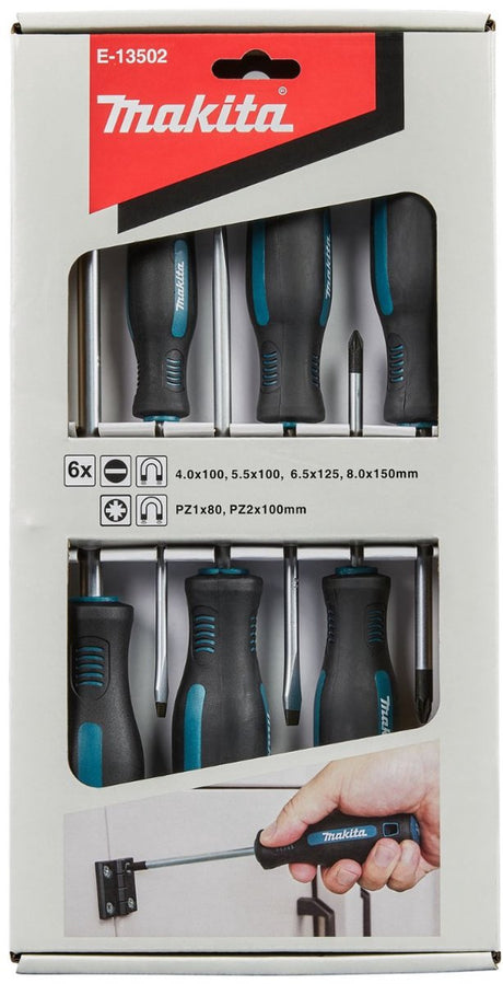 Makita Zubehör Schraubendreher-Set 6-teilig PZ SL – E-13502 E-13502