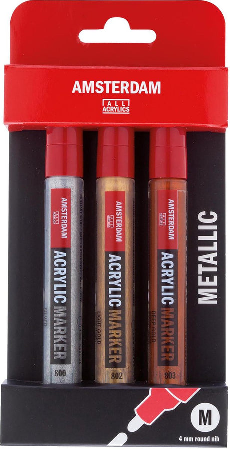 Amsterdam Acrylmarker Metallic-Set | 3 Farben