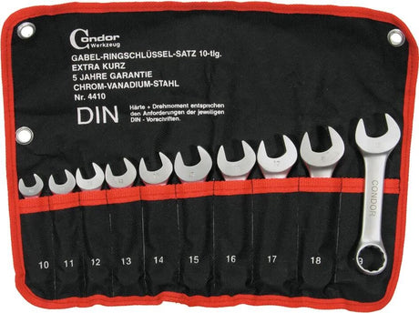 Condor Ringschlüsselsatz 4410 Gabelringschlüsselsatz 10-teilig 10-19mm