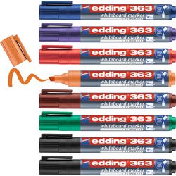 Whiteboardmarker Edding 363 abgeschrägte Spitze 2 - 5 mm Farbsortiment 8-teilig
