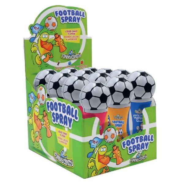 Lustiges Süßigkeiten-Fußballspray (12x 35 gr)