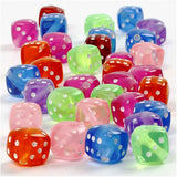 Creativ Company Würfelperlen, Größe 7x7 mm, Lochgröße 1,5 mm, 105 gr, 125 ml 1 Box