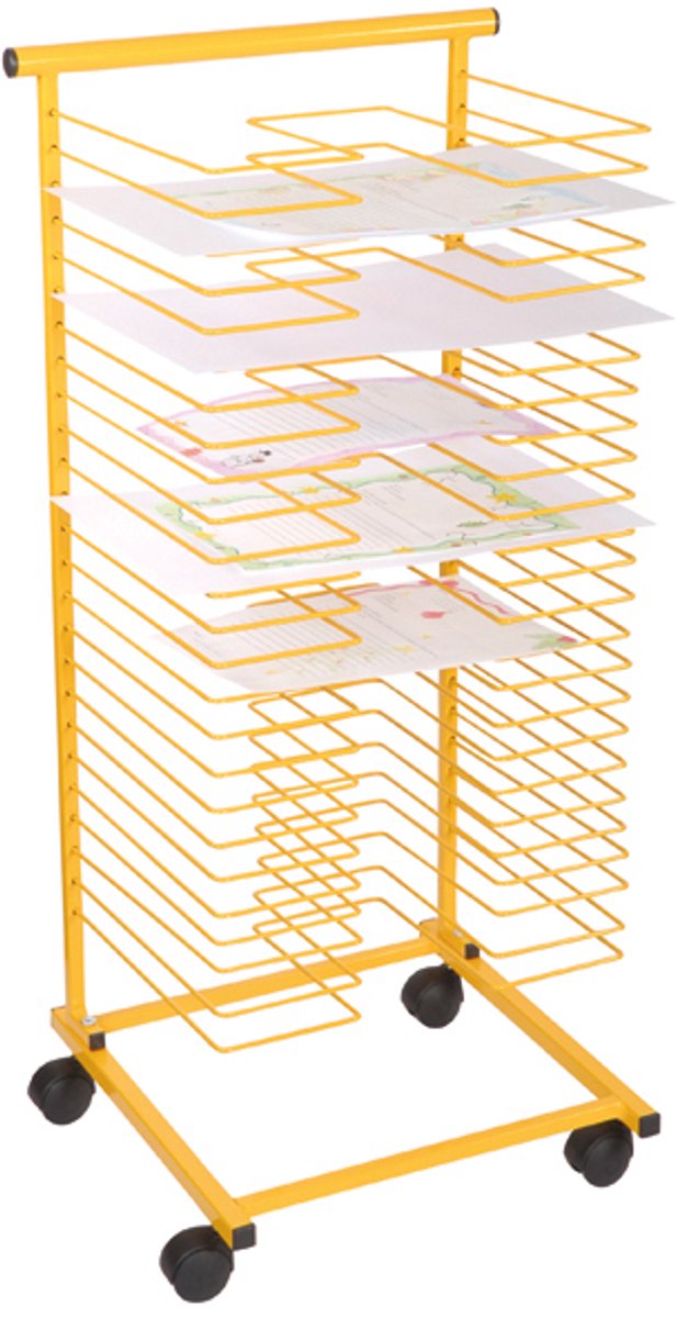 Weplay eduplay droogrek papier geel - stevig metalen kunstwerk droogrek.