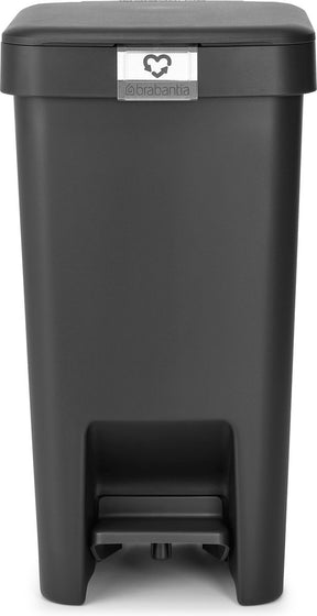 Brabantia Stepup Abfallbehälter - Treteimer - 10 Liter - Dunkelgrau