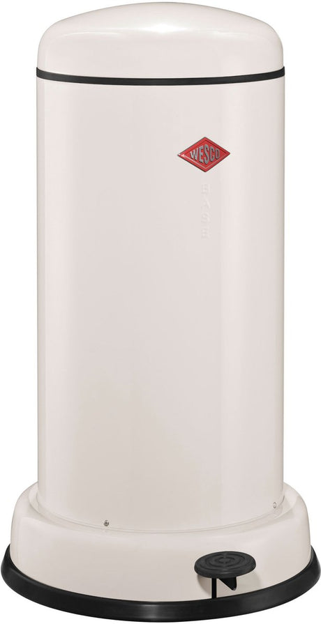 Wesco Baseboy Abfallbehälter mit Soft-Close | 20 Liter | Metall - Mattsand | Treteimer