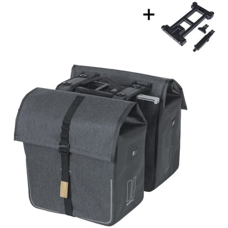 Basil Doppelte Fahrradtasche Urban Dry Mik 50 Liter – Anthrazit