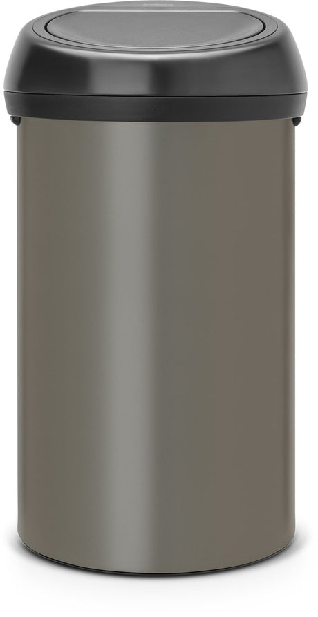 Brabantia Touch Bin Abfallbehälter – 60 Liter – Deckel in Platin mattschwarz