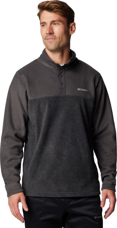 Columbia Steens Mountain™ Half Snap II Herren-Outdoor-Pullover – Charcoal Heather, Shark – Größe XXL