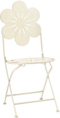 Mica decorations fleuri bistrostoel - h93 x ø41 cm - ijzer - beige