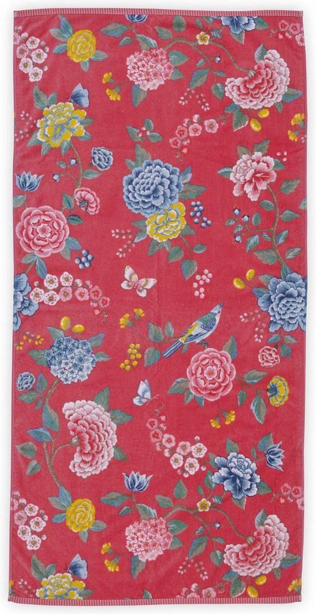 Pip studio good evening - badhanddoek - 70x140cm - koraalrood