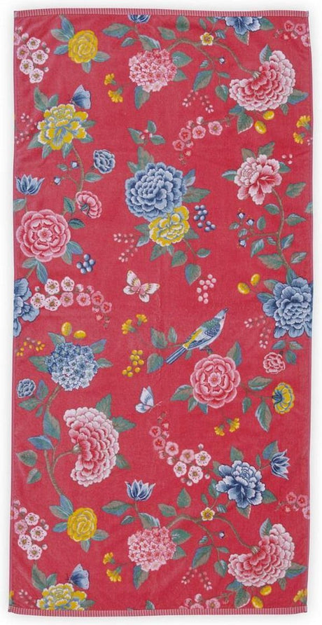 Pip studio good evening - badhanddoek - 70x140cm - koraalrood