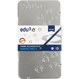 Edu3 Edu Zeichenstift, B,2b,4b,5b,6b,8b,9b,hb,h,2h,3h,4h, 12 Stück 1 Box