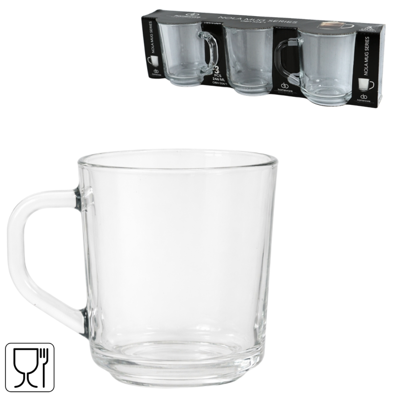 Theeglas homeware nola 246ml set 3 stuks