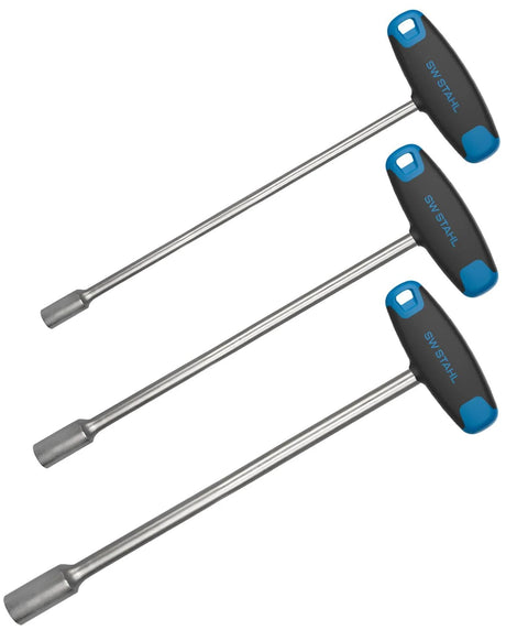 SW Stahl SW-Stahl Schraubendrehersatz 02052L T-Grip Steckschlüsselsatz 3 Werkzeuge