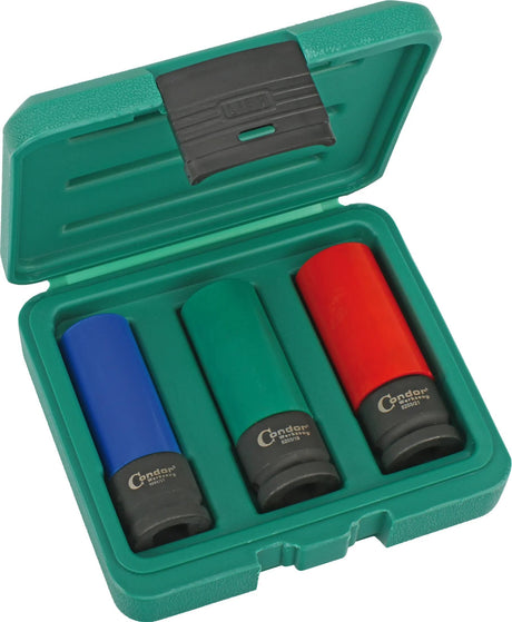Condor Radmutter-Steckschlüssel Radmutter-Einsätze 3-teilig. magnetisch