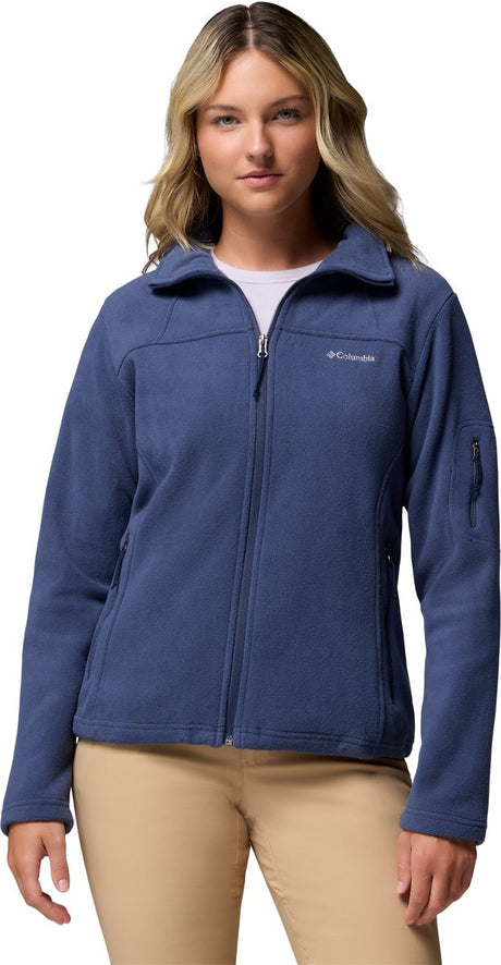 Columbia Fast Trek II Fleeceweste Damen Erwachsene – Verschluss und Taschen mit Reißverschluss – Outdoor-Weste – Blau – Größe L