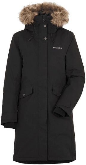 Didriksons erica wns parka 3 dames outdoorjas - black