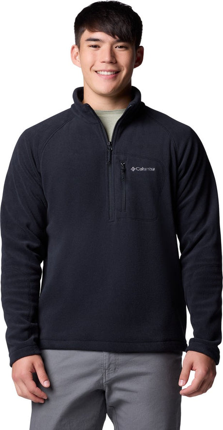 Columbia Fast Trek™ III Fleece-Herrenpullover mit halbem Reißverschluss – Schwarz – Größe XL