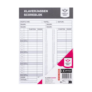 Engelhart Klaverjas Bewertungsblock 50 Blatt | 10 Stück