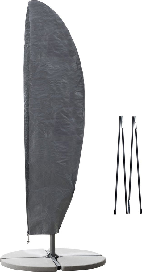Nature - Gartenmöbelabdeckung - Schutzhülle für Sonnenschirm - H260 x ø54-ø32 ø33-ø20cm - mit Kordel und Reißverschluss