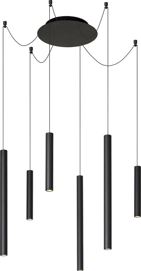 Lucide Lorenz - Hängelampe - ø 120 cm - LED dimmbar - 6x4w 3000k - Schwarz