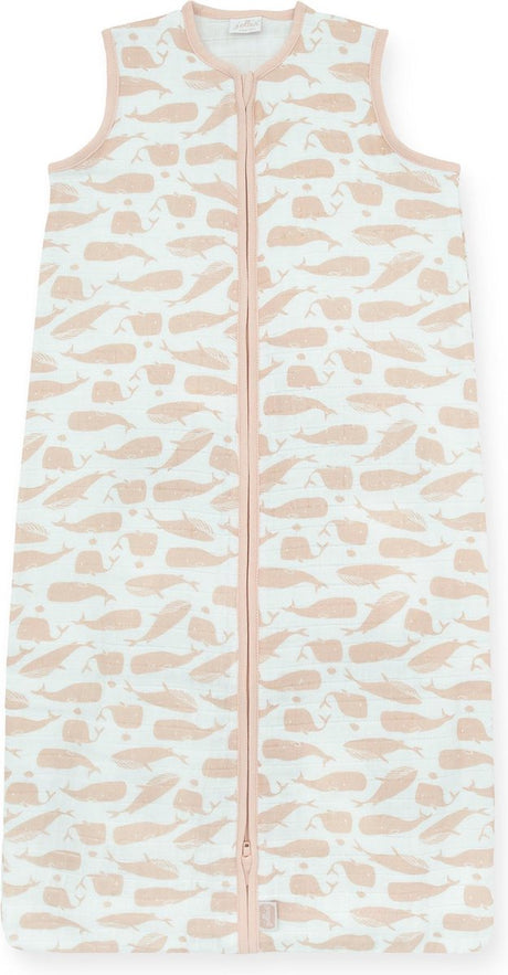 Jollein zomerslaapzak baby hydrofiel 70cm whales - pale pink