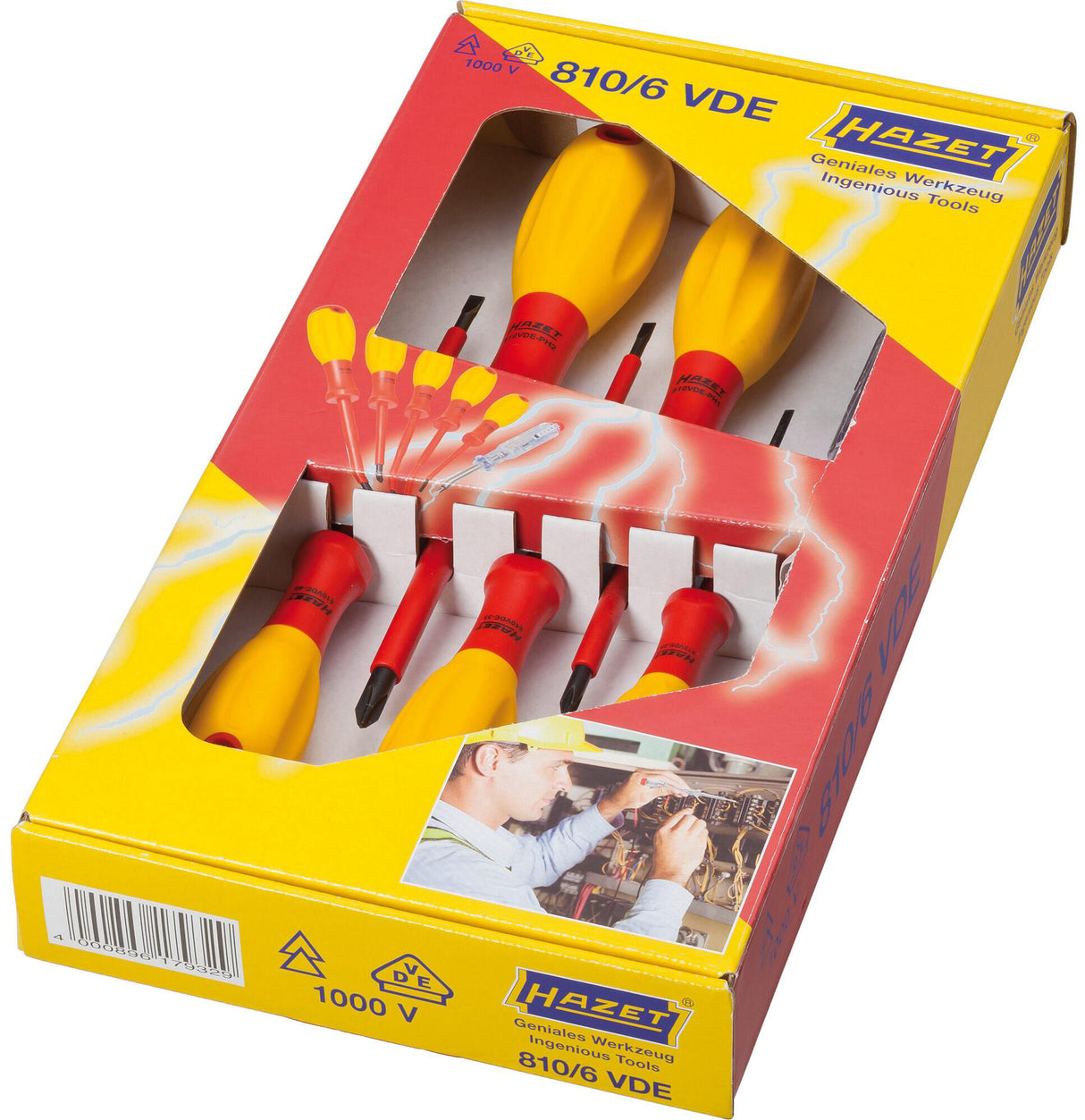 Hazet Schraubendreher-Satz VDE Elektriker Schraubendr.s 6tlg.